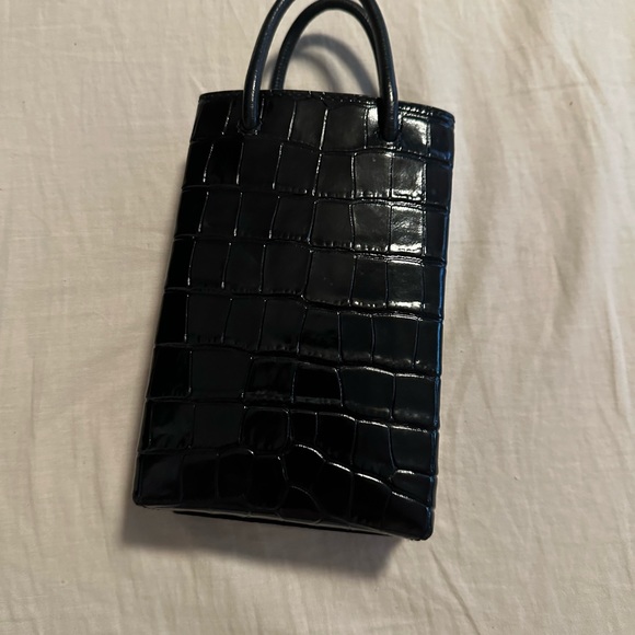 BALENCIAGA SHOPPING PHONE HOLDER CROCODILE EMBOSSED - Picture 7 of 8